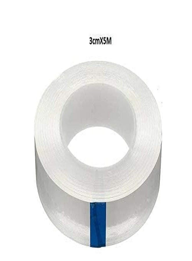 ZIXAD Caulk Tape Transparent Acrylic Waterproof Self-Adhesive Tape for Kitchen Sink Corner Line Sticking Strip Sealing Caulking Strip for Kitchen Sink Bathtub Bathroom Shower Toilet Clear(3cmX5m) - Image 2